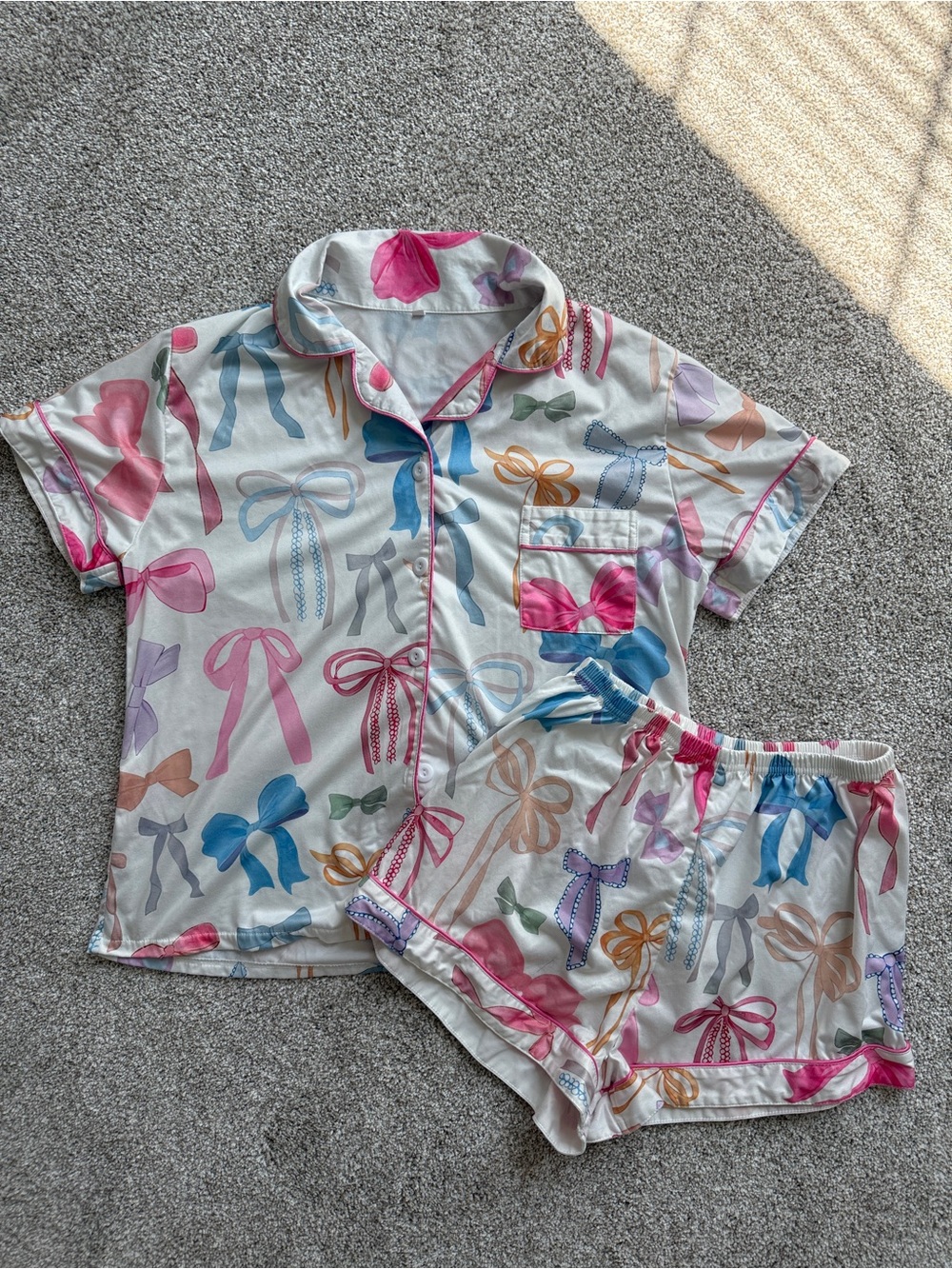 Women's bow pj set